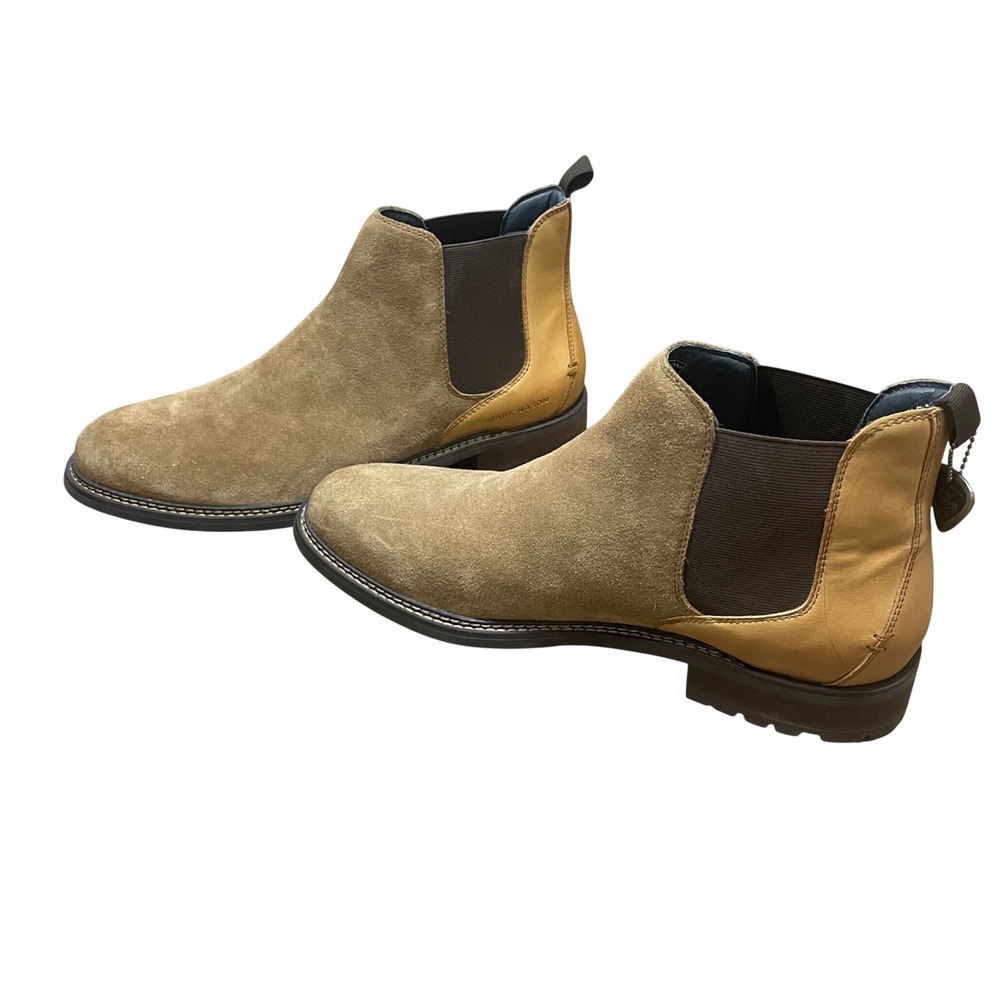 Mark Nason Los Angeles Mens Tan Suede Leather Chelsea Lug Sole Boots 11.5